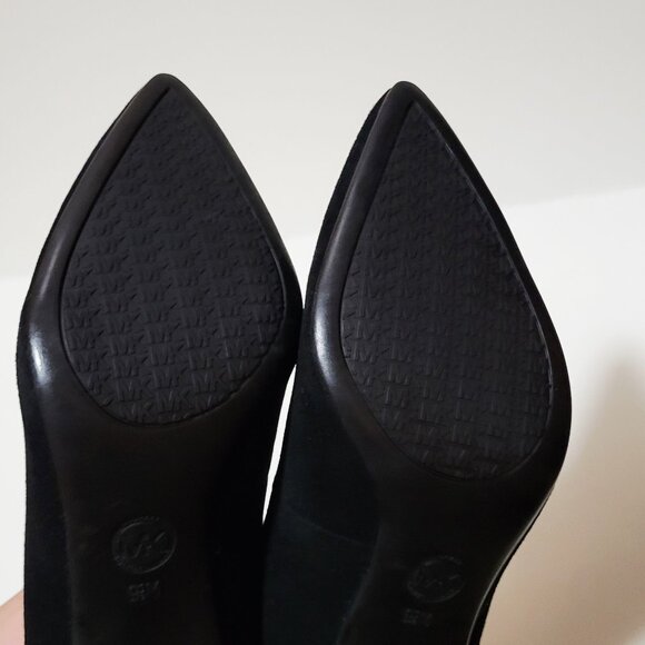Michael Kors Elegant Black Suede Pointed Stiletto Shoes Heels Size 9.5 - Picture 5 of 6